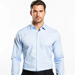 Regular Shirt With Rolled Up Sleeves - Color: Light Blue, Size: XS