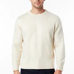 Long Sleeve Jumper With Pocket - Color: Ecru, Size: XS