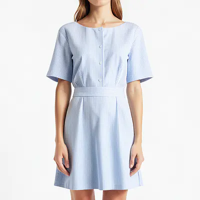 Striped Shirt Dress primary image